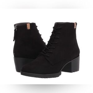 Dr. Scholl's Black Lace Up Ankle Boots